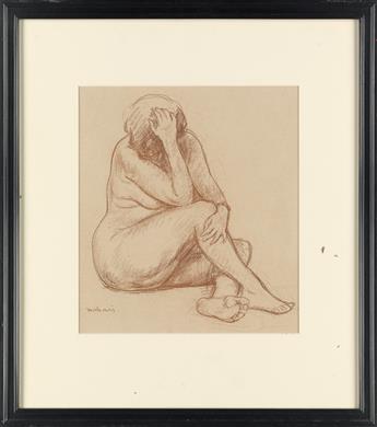 MAHONRI YOUNG Seated Nude.